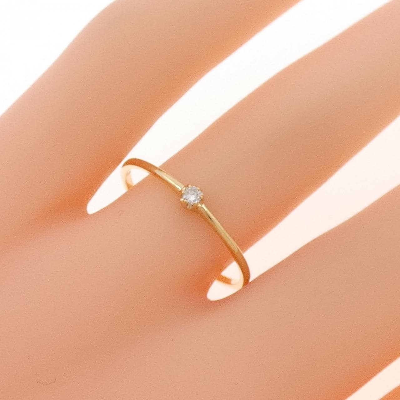 【リメイク】K18YG ダイヤモンド リング 0.03CT