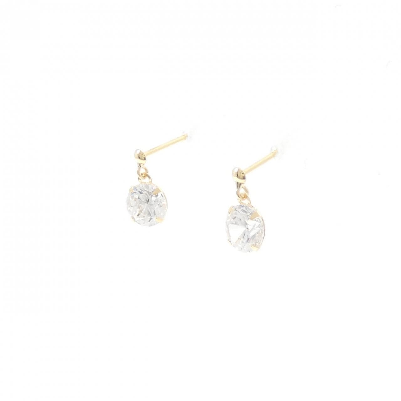 【新品】K18YG キュービック ピアス