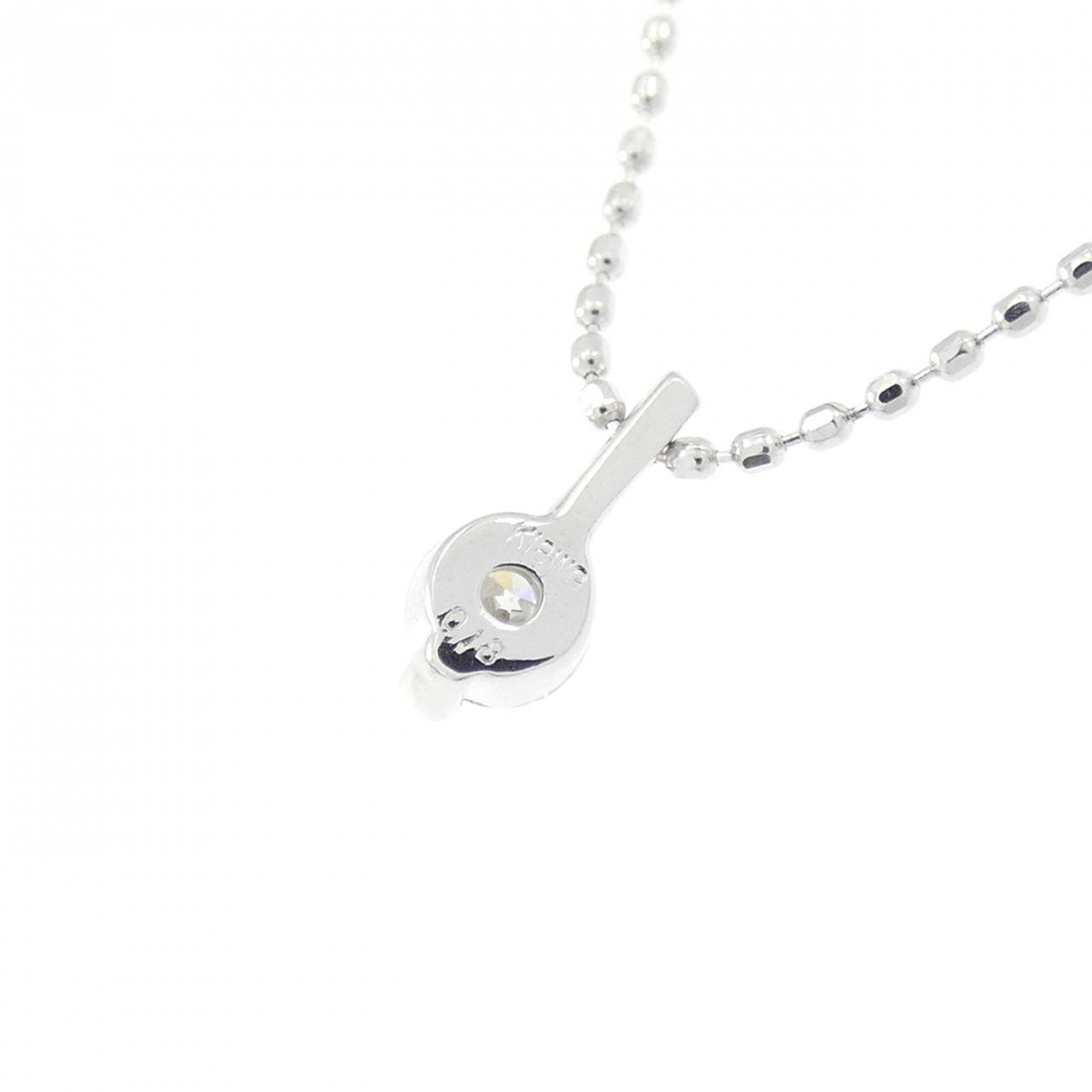 K18WG单钻鑽石項鍊 0.18 克拉