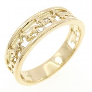 K18YG ホース ダイヤモンド リング 0.01CT