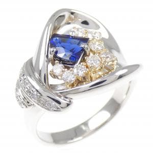 PT900/K18YG サファイヤ リング 1.15CT