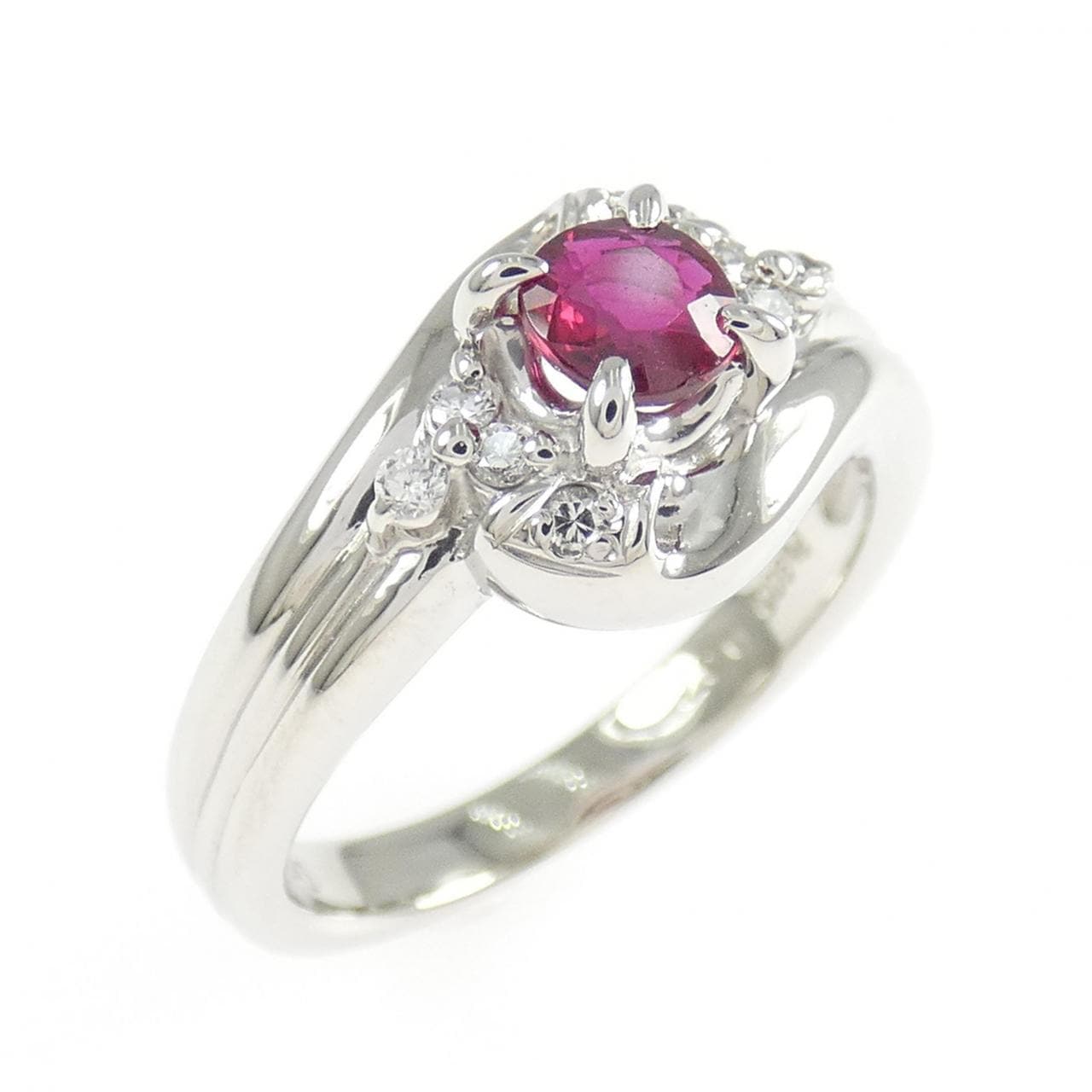 PT900 ルビー リング 0.37CT