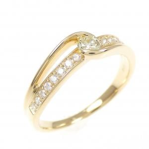 K18YG ダイヤモンド リング 0.130CT