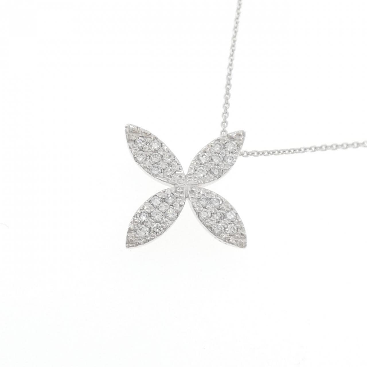 K18WG ダイヤモンド ネックレス 0.26CT