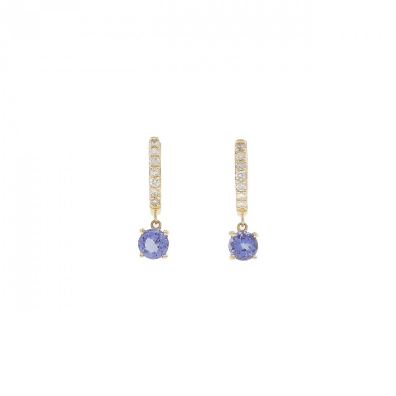 K18YG タンザナイト ピアス 0.72CT