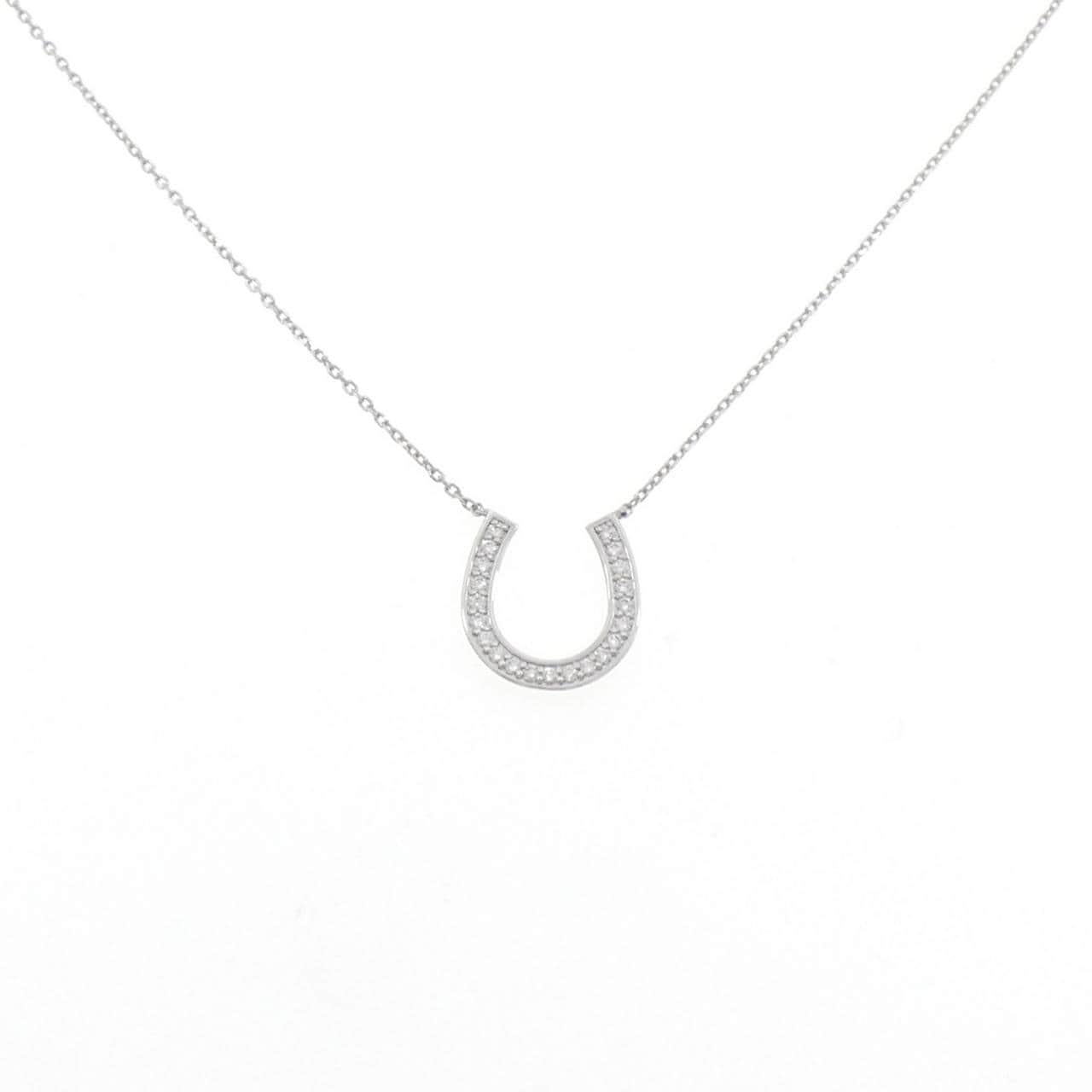 スタージュエリー ホースシュー ダイヤモンド ネックレス 0.09CT