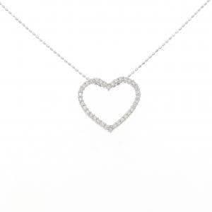 K18WG ハート ダイヤモンド ネックレス 0.30CT