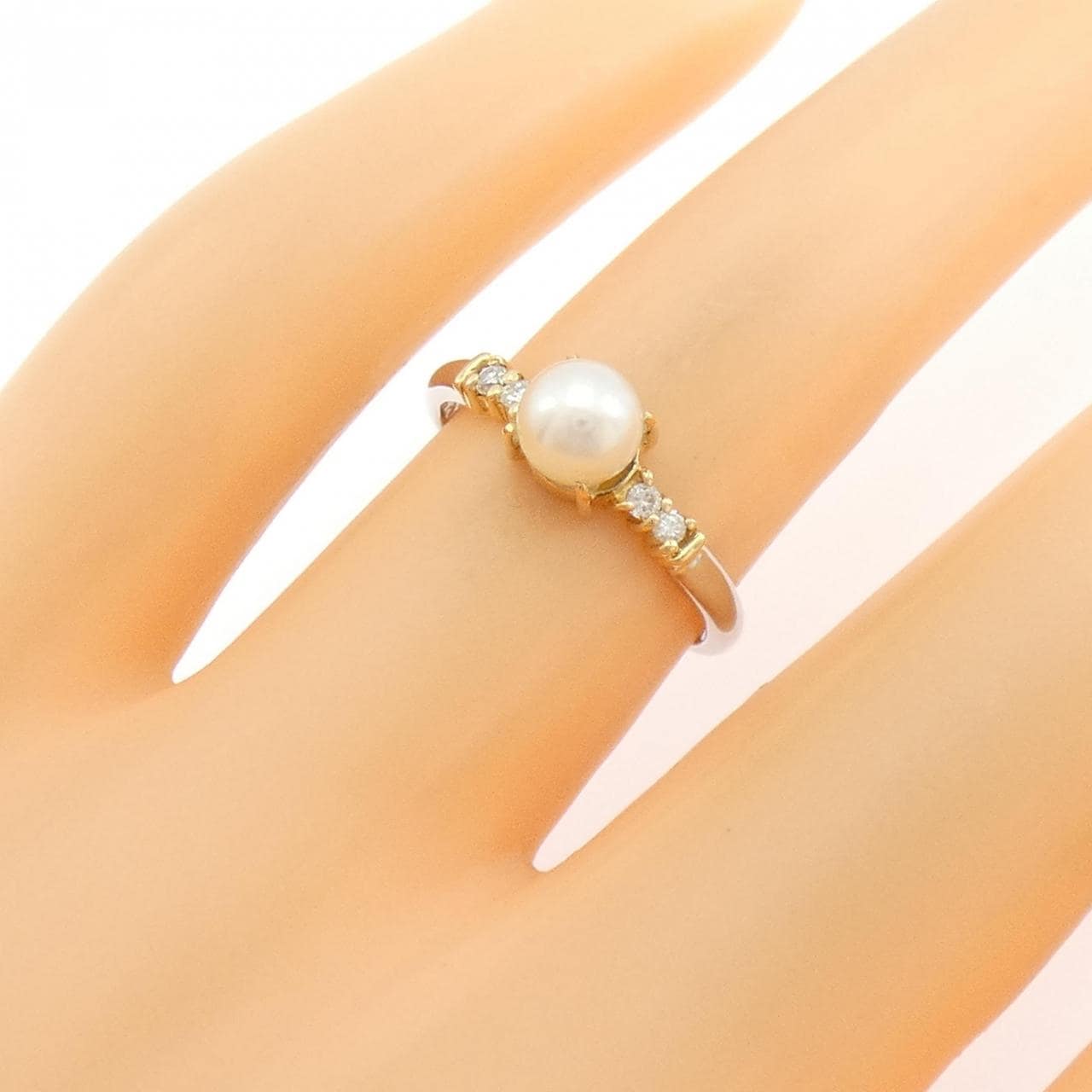 PT900/K18YG アコヤパール リング 5.1mm