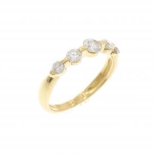 K18YG ダイヤモンド ピンキー リング 0.30CT