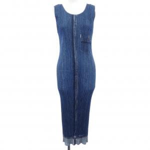 【ヴィンテージ】プリーツプリーズ PLEATS PLEASE 2001 デニム転写プリント PP12-JH251 ワンピース