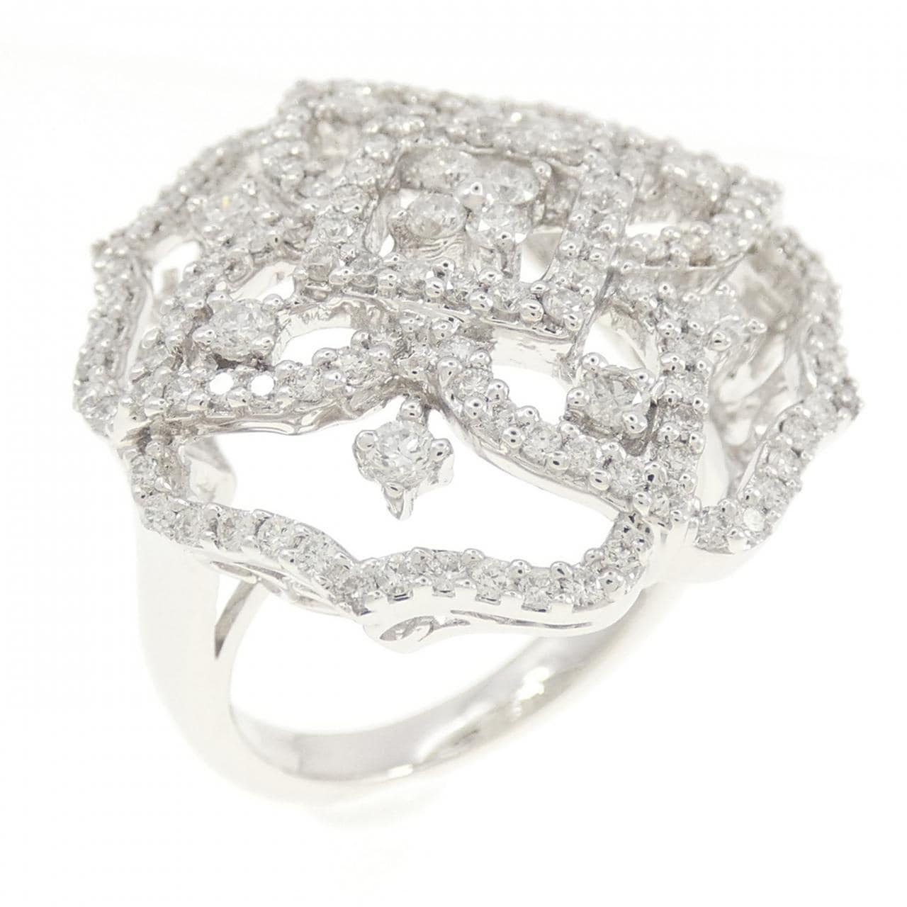 K18WG ダイヤモンド リング 1.00CT