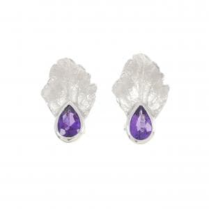 K18WG/K14WG アメジスト ピアス/イヤリング 1.32CT