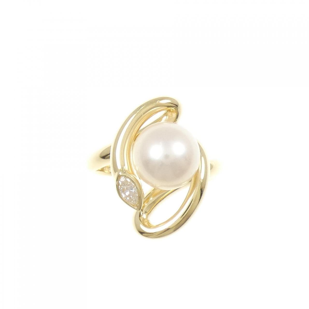 K18YG アコヤパール リング 8mm