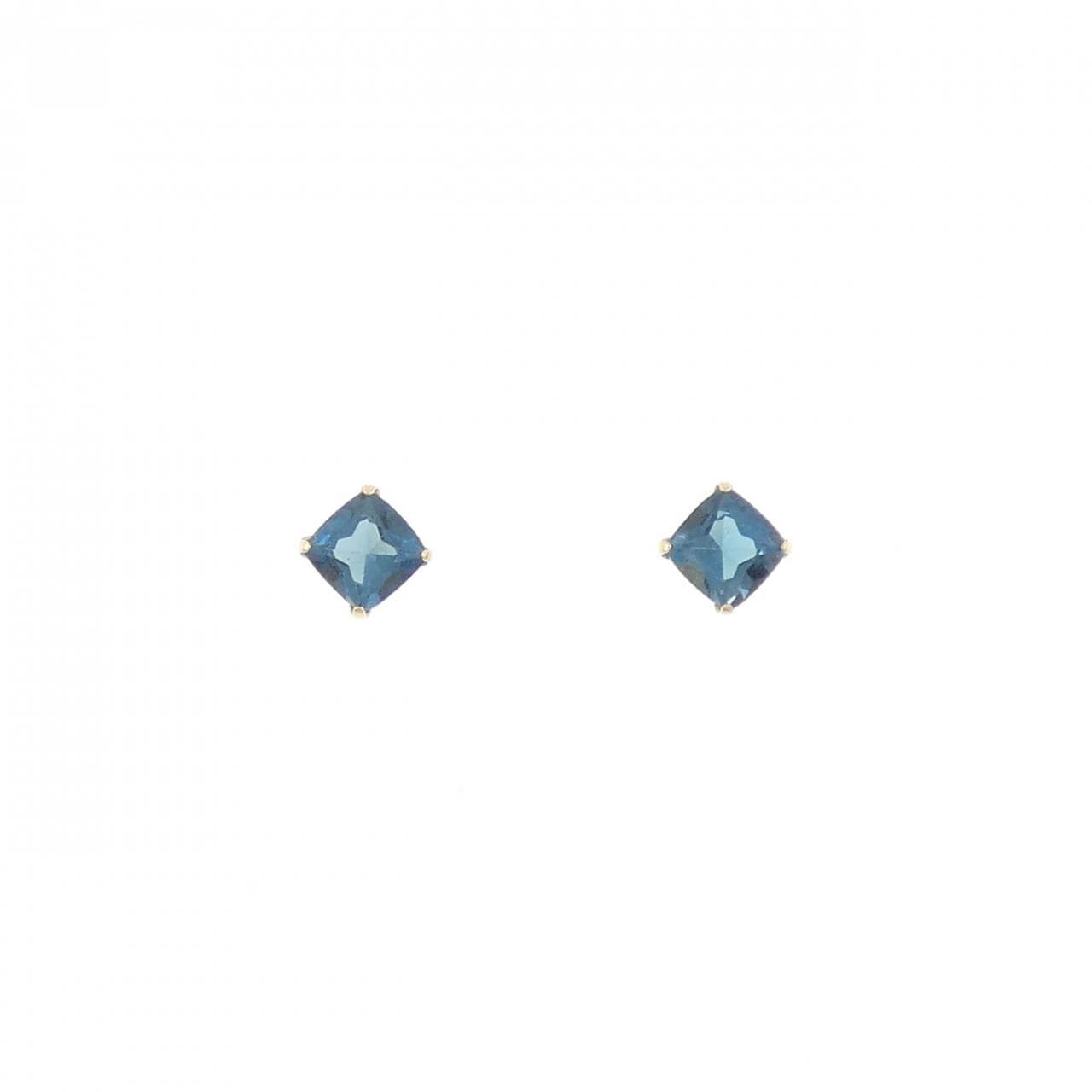 【新品】K18YG ブルートパーズ ピアス 0.74CT