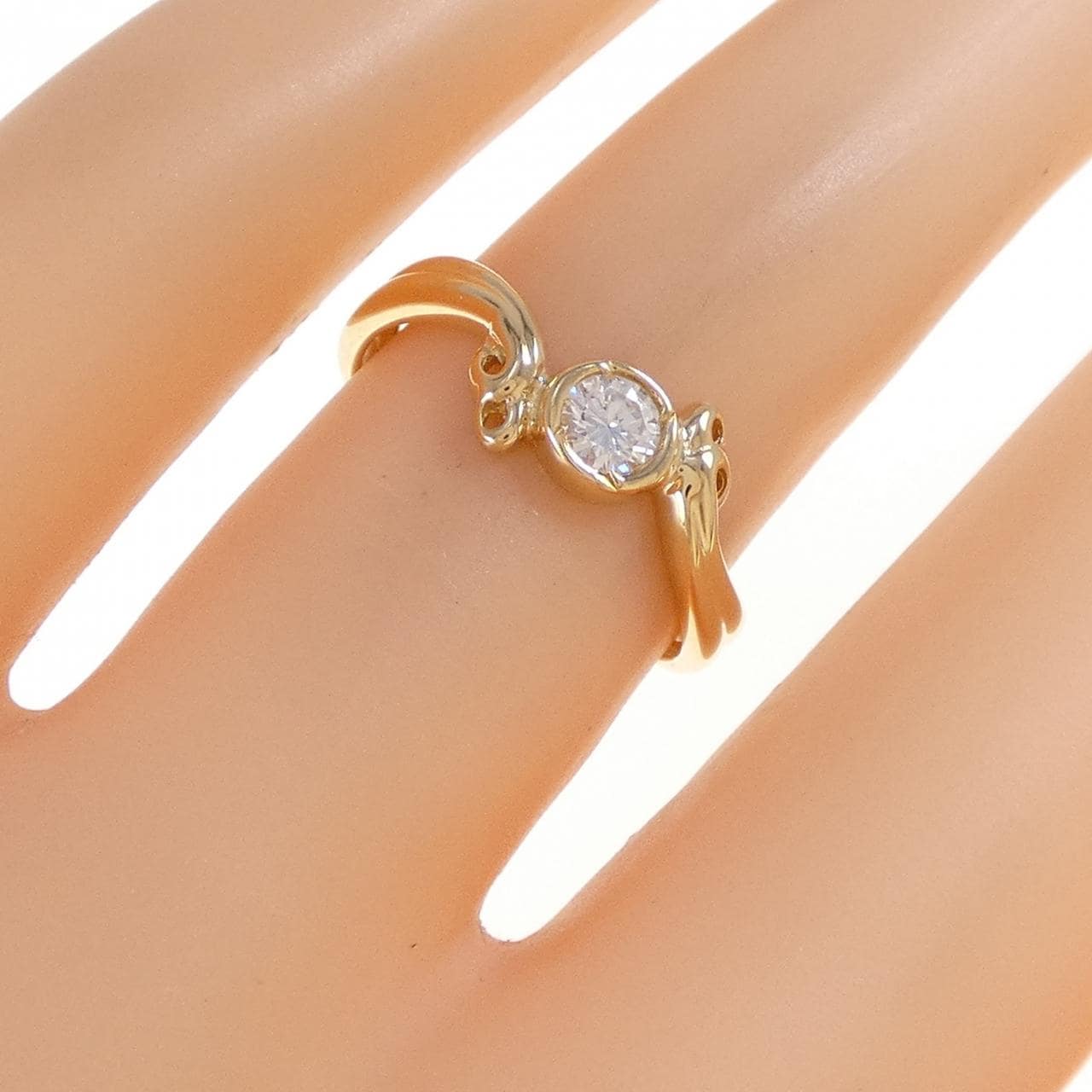 K18YG ダイヤモンド リング 0.14CT