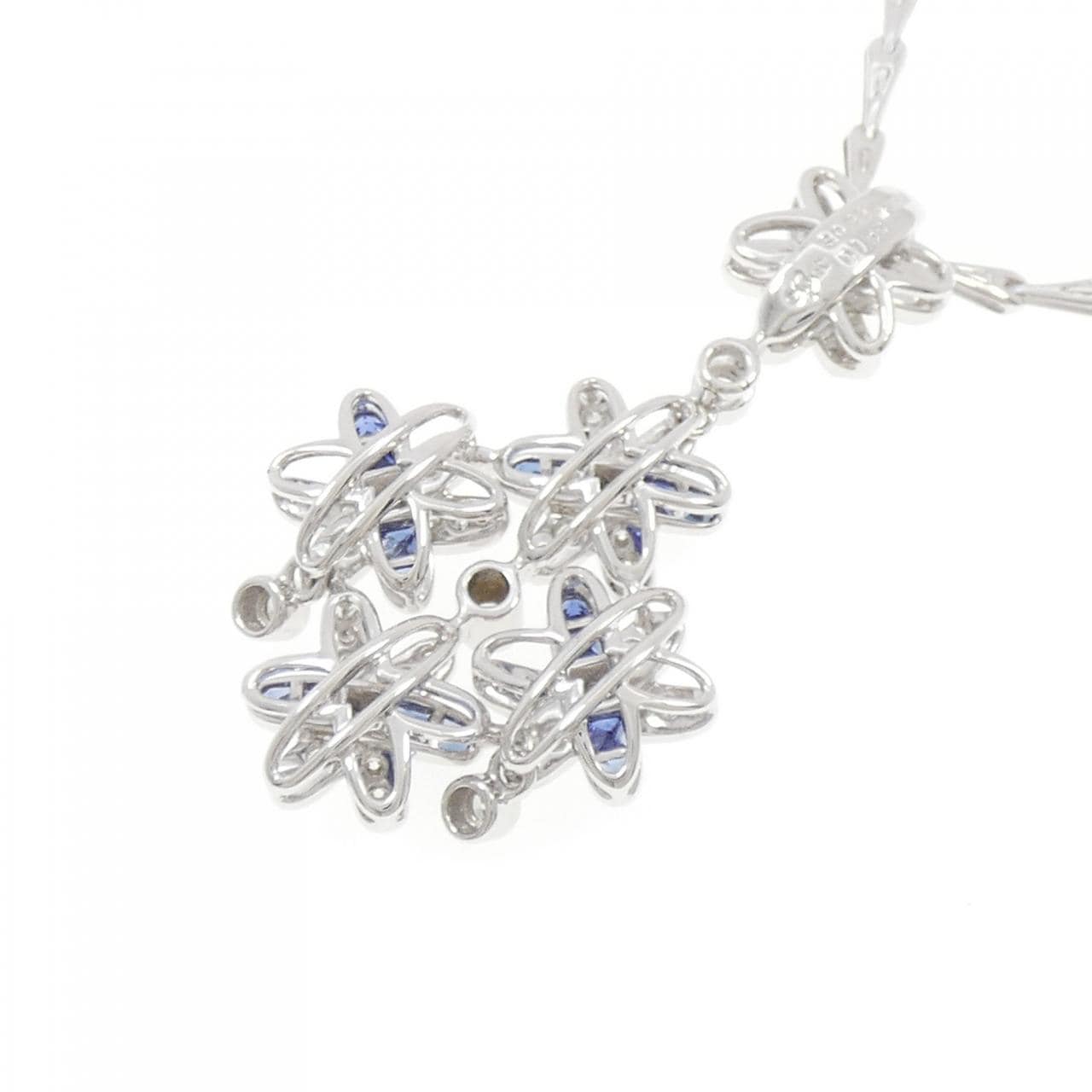 ジュネ フラワー サファイヤ ネックレス 0.89CT