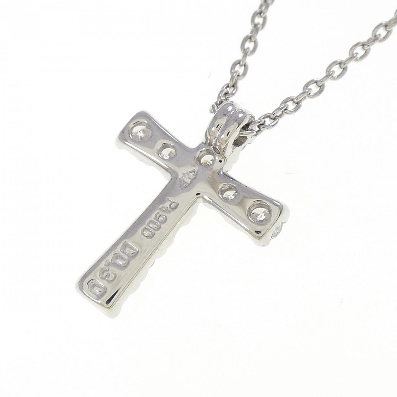 PT900/PT850 クロス ダイヤモンド ネックレス 0.30CT
