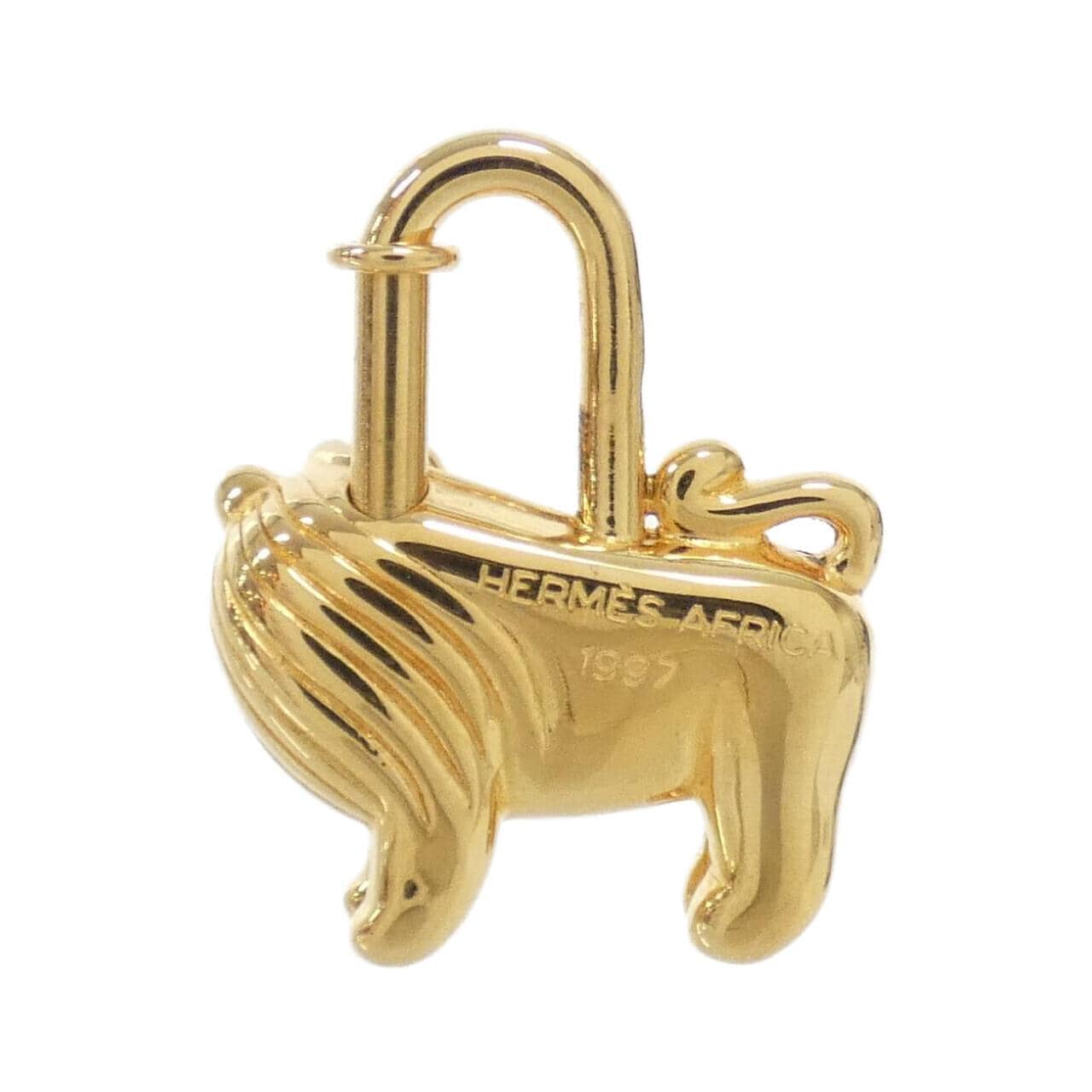 【ヴィンテージ】エルメス LION カデナ 041000CC キーホルダー