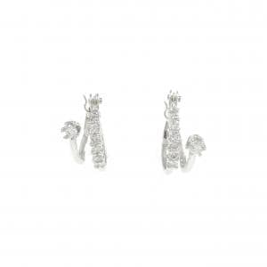 K10WG ダイヤモンド ピアス 0.10CT
