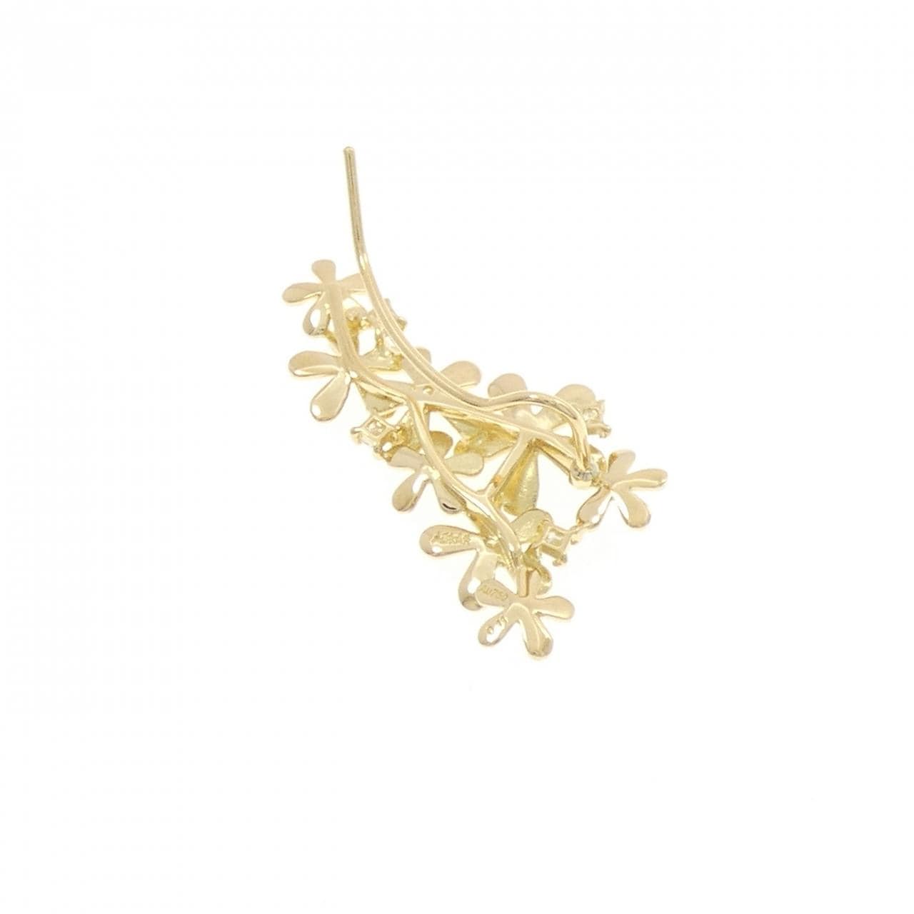 アーカー フラワー ダイヤモンド ピアス 0.11CT 片耳