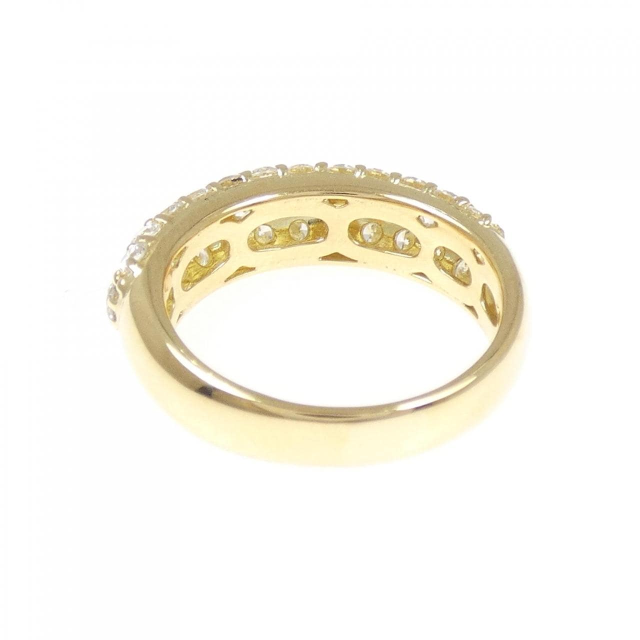 K18YG パヴェ ダイヤモンド リング 1.37CT