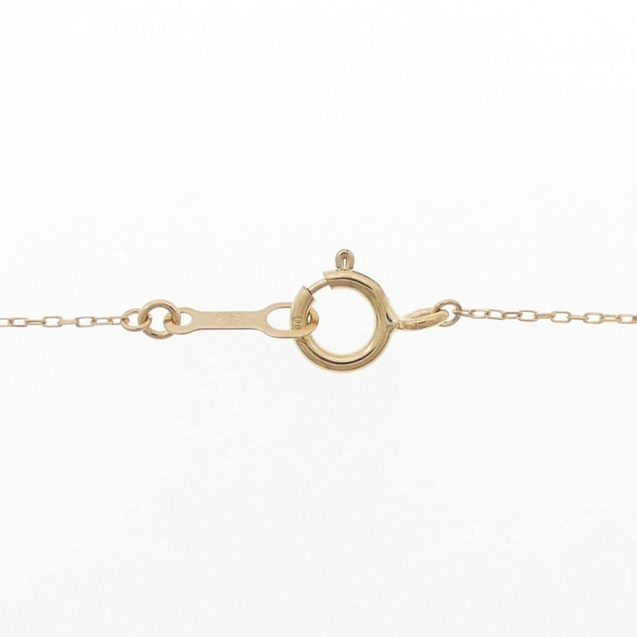 K18YG イニシャルE ダイヤモンド ネックレス 0.09CT