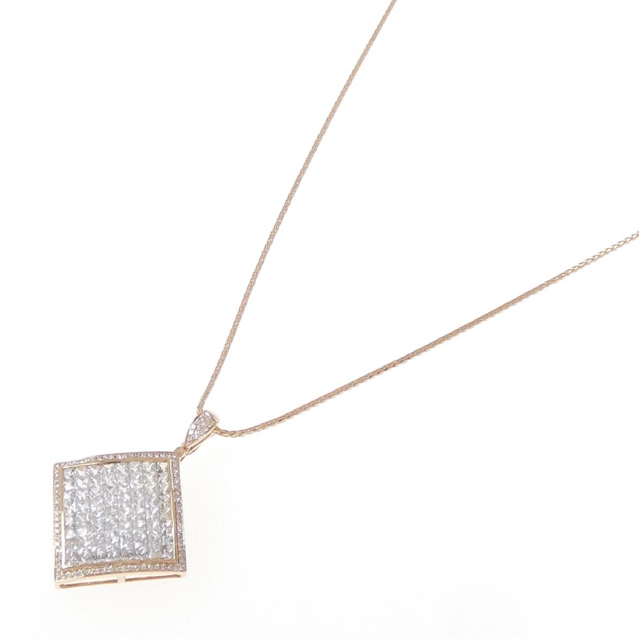 K18PG ホワイトサファイア ネックレス 4.80CT