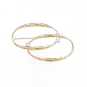14KYG/14KWG ダイヤモンド ブローチ 0.18CT