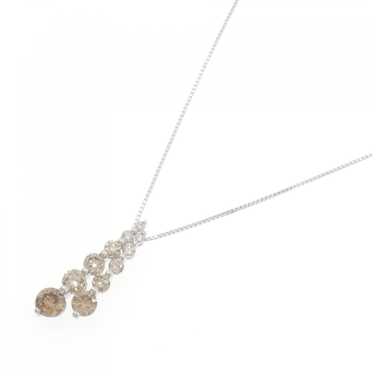 K18WG ダイヤモンド ネックレス 0.38CT