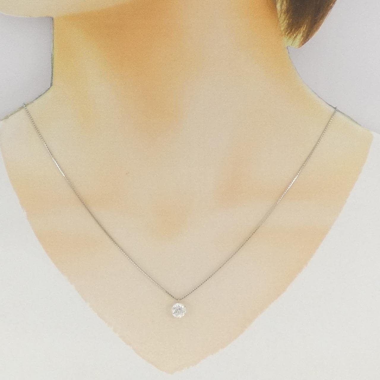 PT900/PT850 ソリティア ダイヤモンド ネックレス 1.026CT