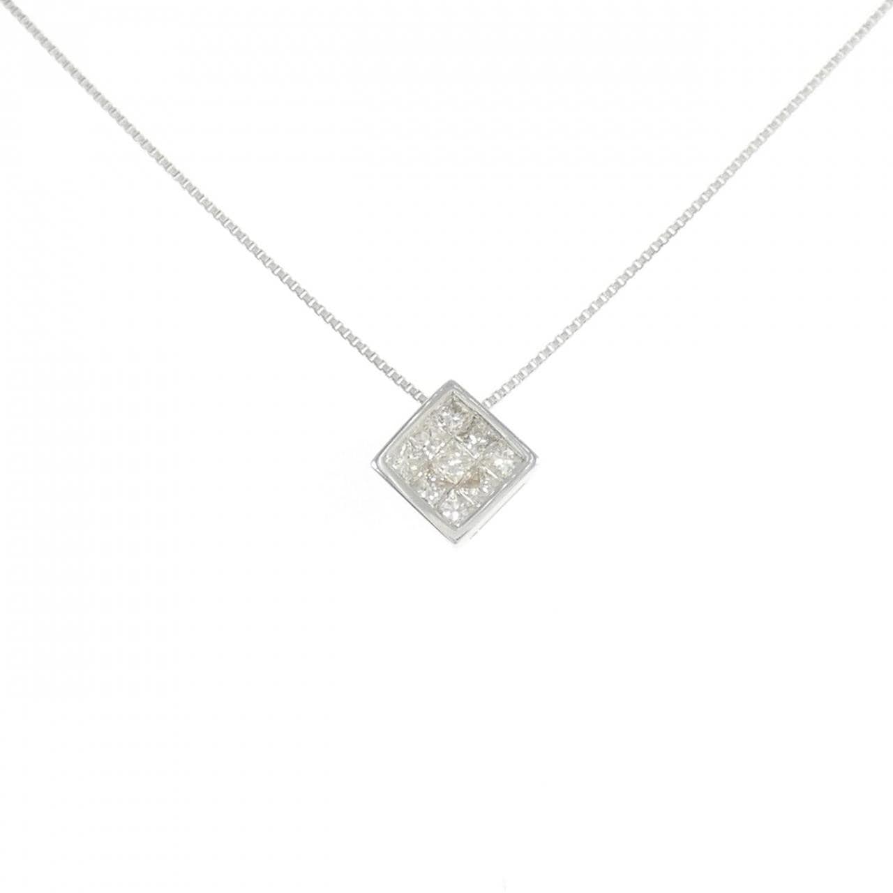 K18WG ダイヤモンド ネックレス 0.20CT