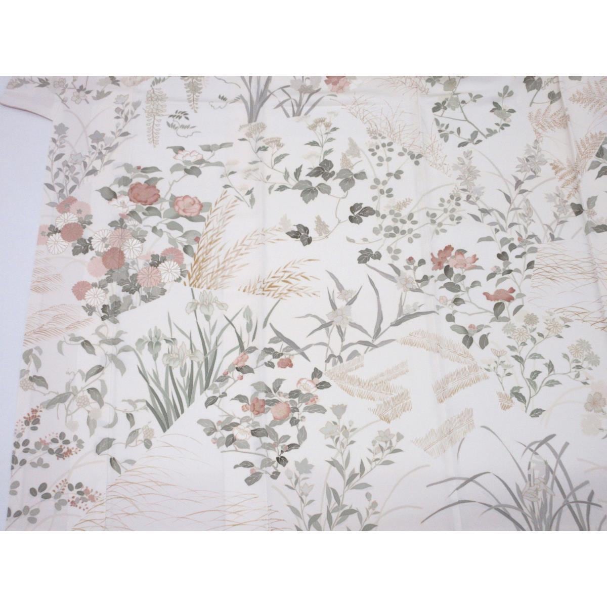 【未使用品】訪問着　友禅金彩加工　刺繍入り