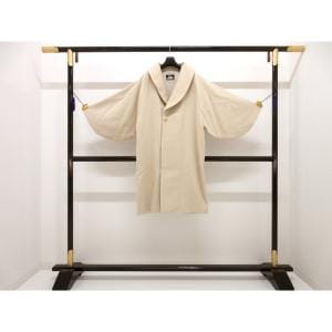 【新品】お洒落コート　アンゴラ混コート　ヘチマ衿