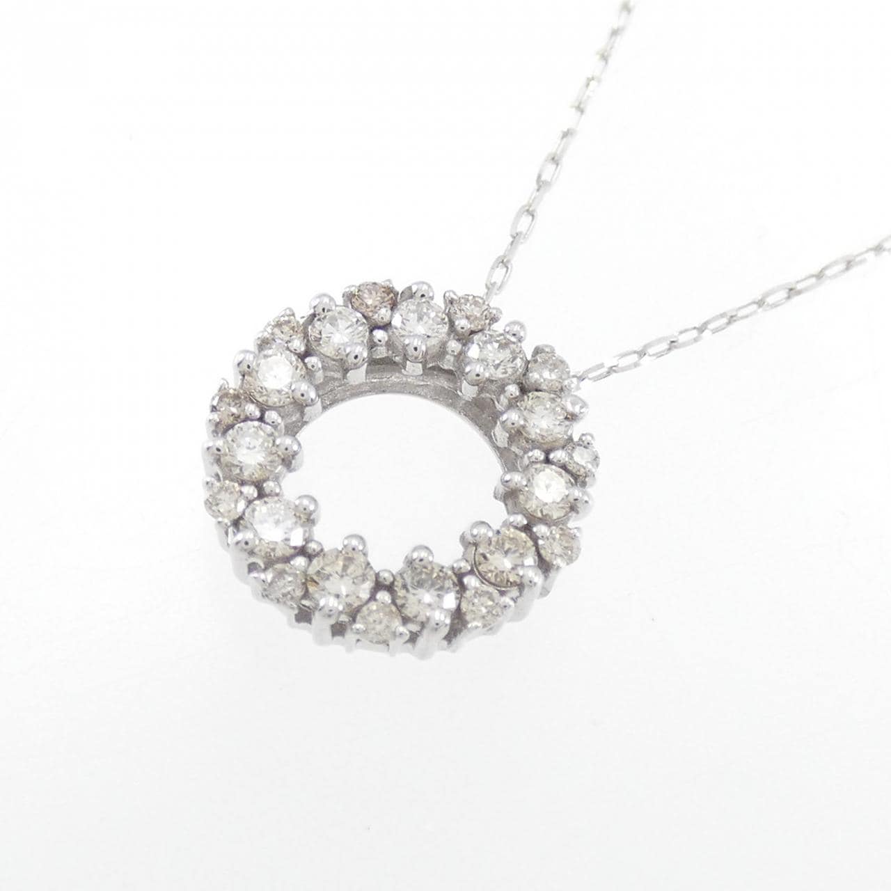 K18WG ダイヤモンド ネックレス 0.20CT
