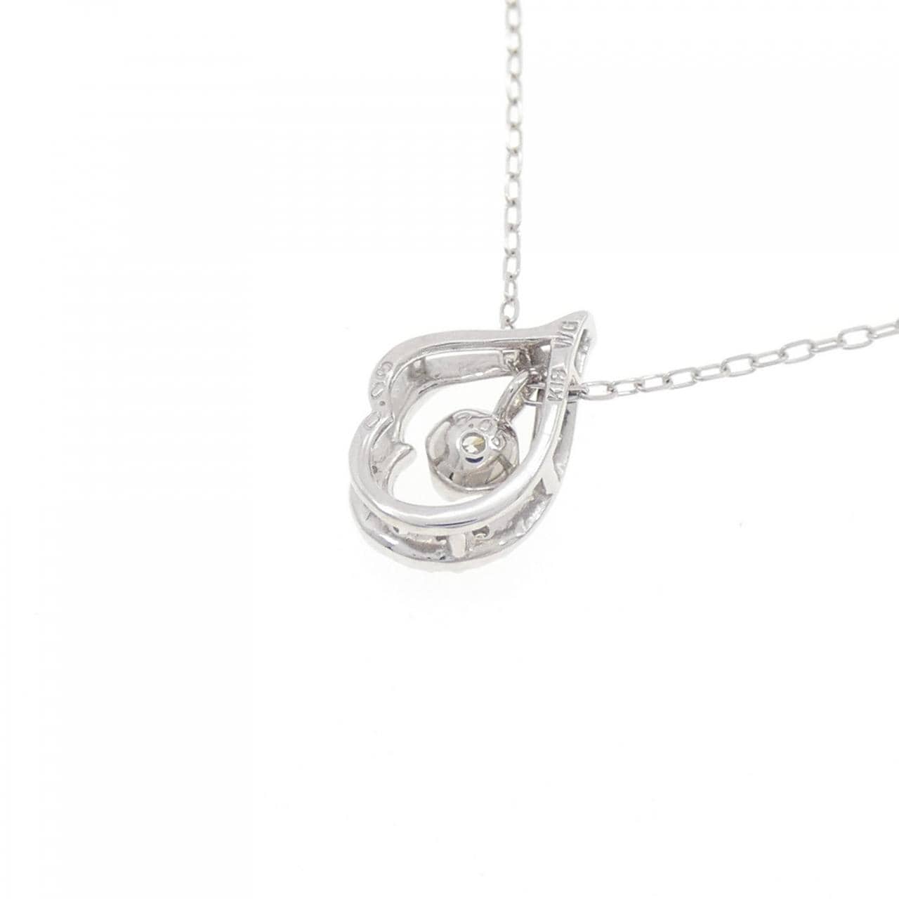 K18WG ダイヤモンド ネックレス 0.05CT