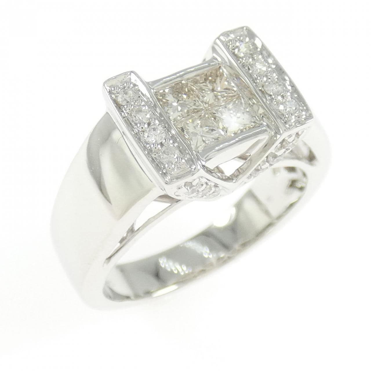 K18WG ダイヤモンド リング 0.70CT