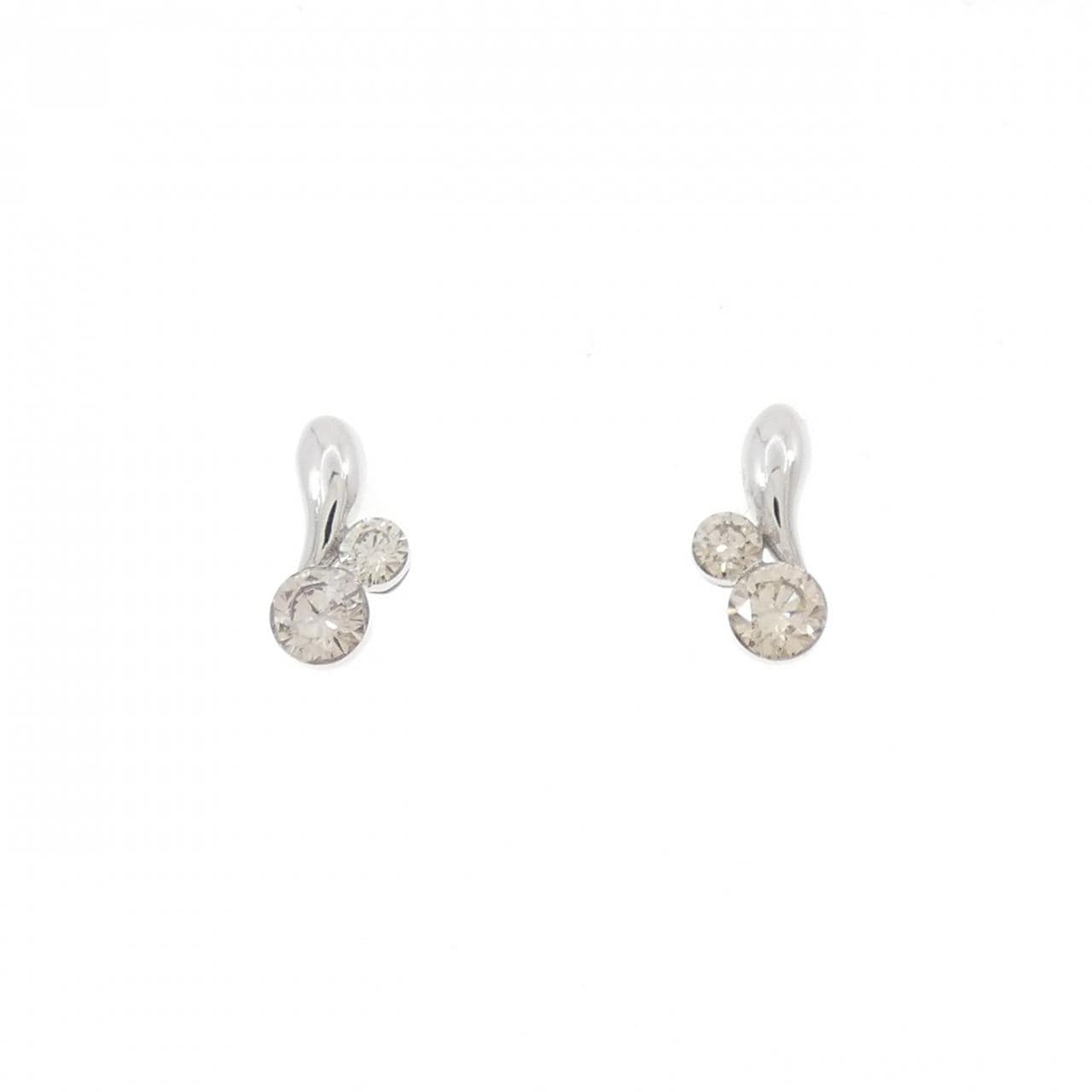 K18WG ダイヤモンド ピアス 0.26CT