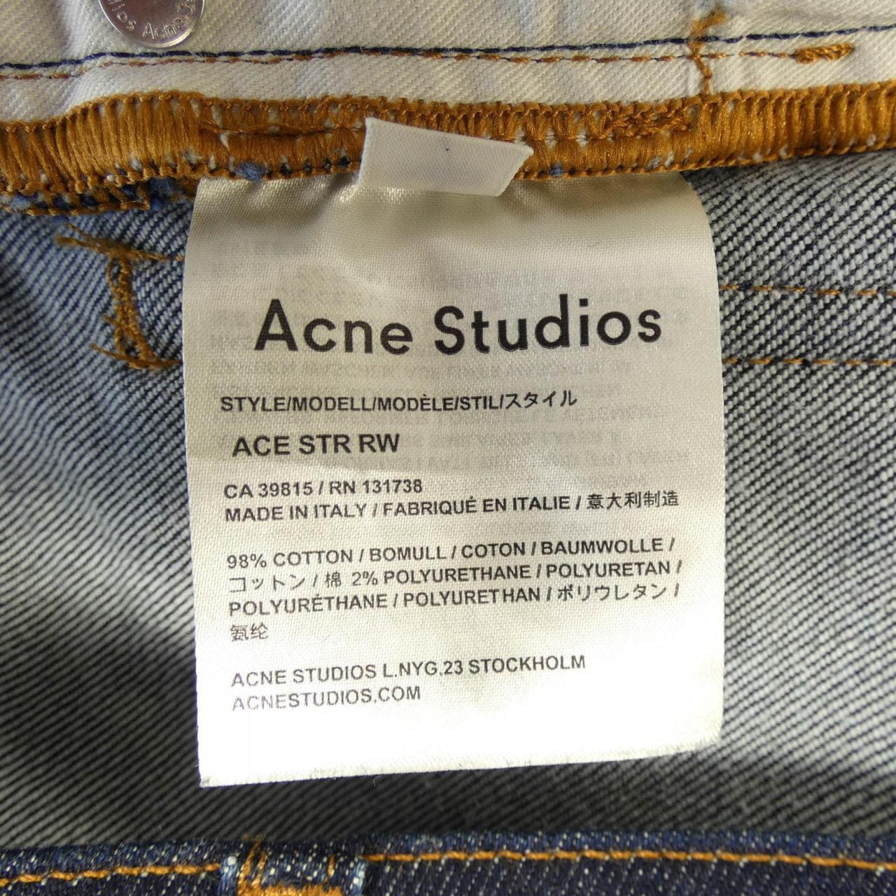 アクネストゥディオズ ACNE STUDIOS ACE STR RW ジーンズ