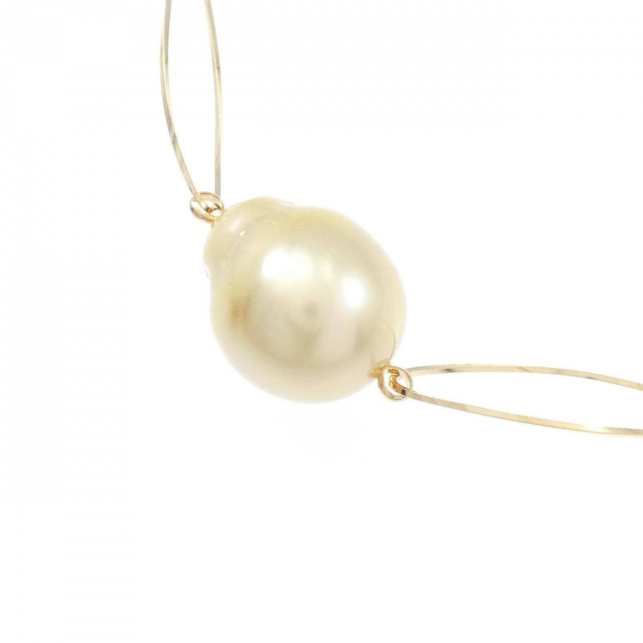 K18YG 白蝶パール ネックレス