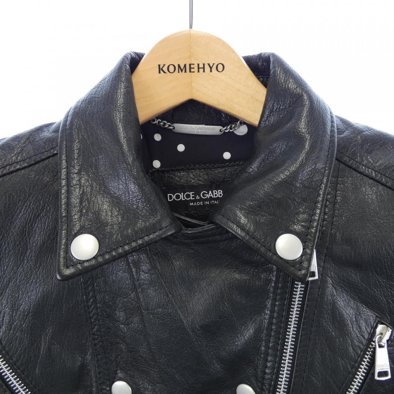 ドルチェアンドガッバーナ DOLCE&GABBANA F9829L/FUL79 レザーライダースジャケット