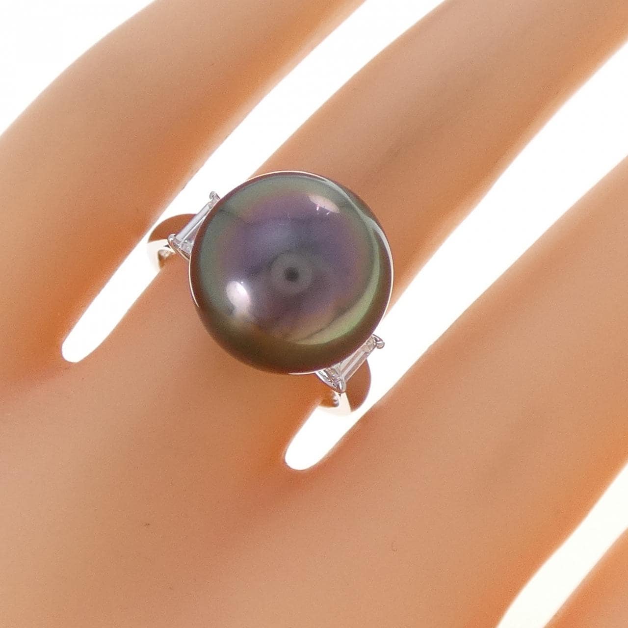 PT900 黒蝶パール リング 12.9mm