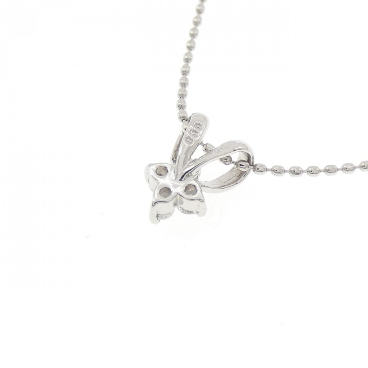 PT/PT850 フラワー ダイヤモンド ネックレス 0.08CT