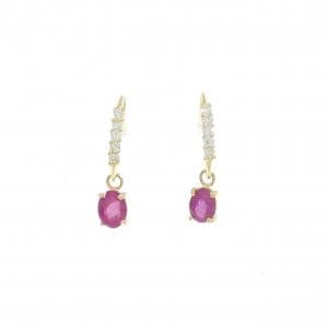 K18YG ルビー ピアス 0.34CT