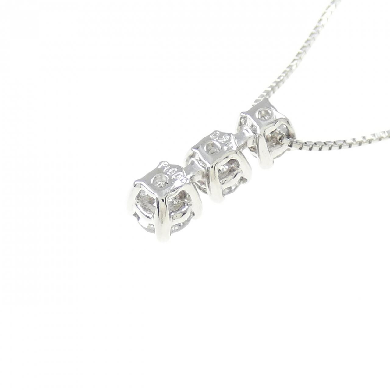 PT スリーストーン ダイヤモンド ネックレス 0.30CT