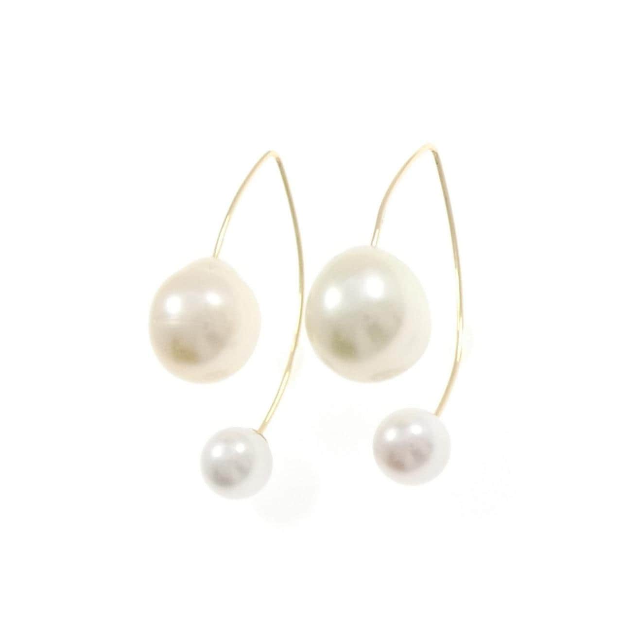 K18YG 白蝶パール ピアス