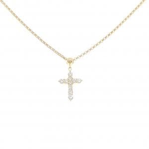 K18YG クロス ダイヤモンド ネックレス 0.50CT