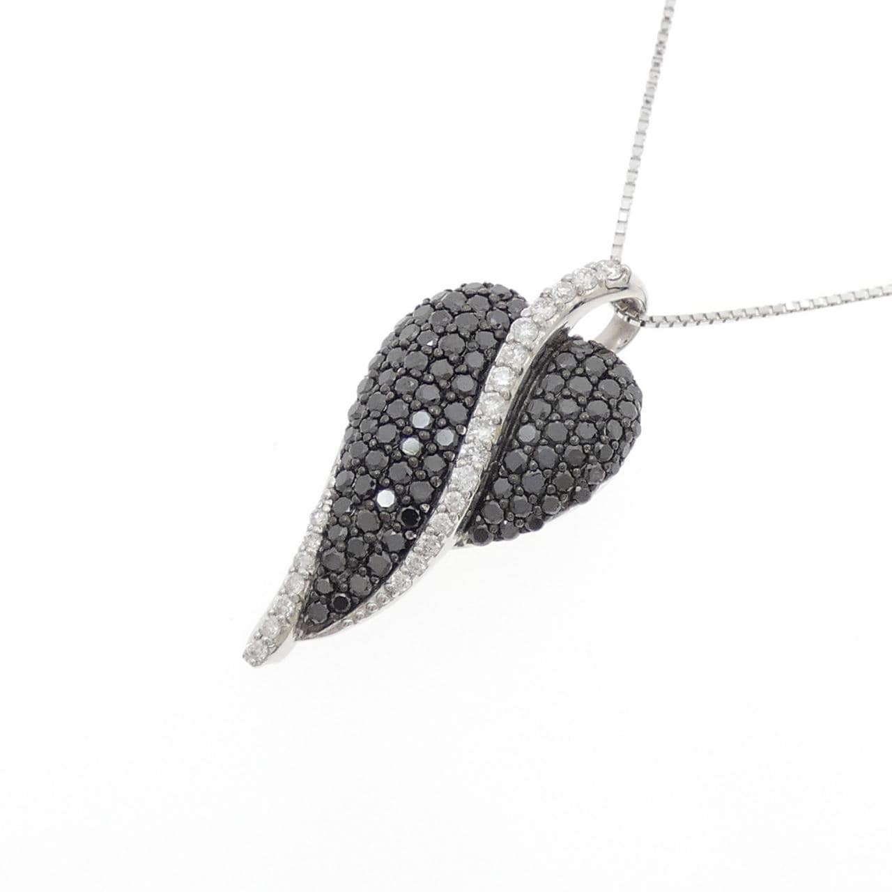 K18WG/K18BG ダイヤモンド ネックレス 1.25CT