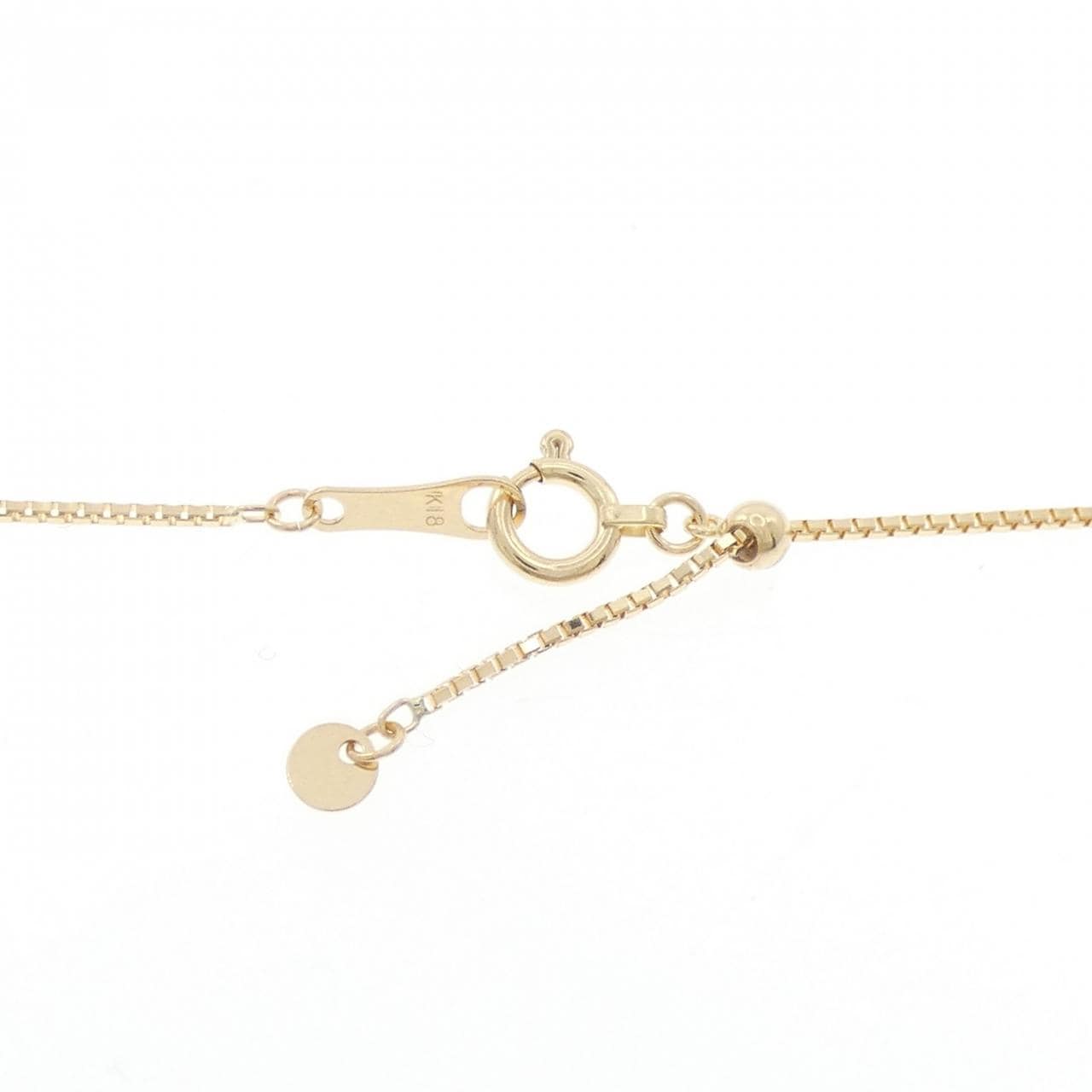 K18YG スマイル ダイヤモンド ネックレス 0.03CT