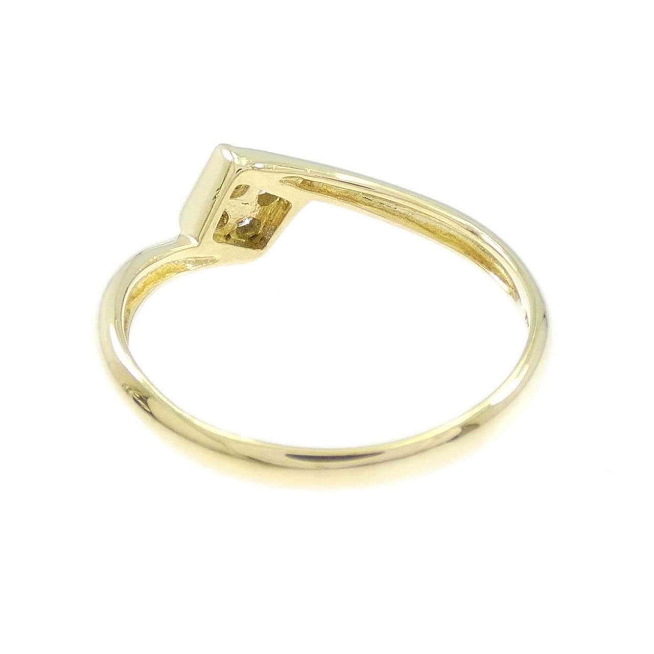 K18YG フラワー ダイヤモンド リング 0.11CT