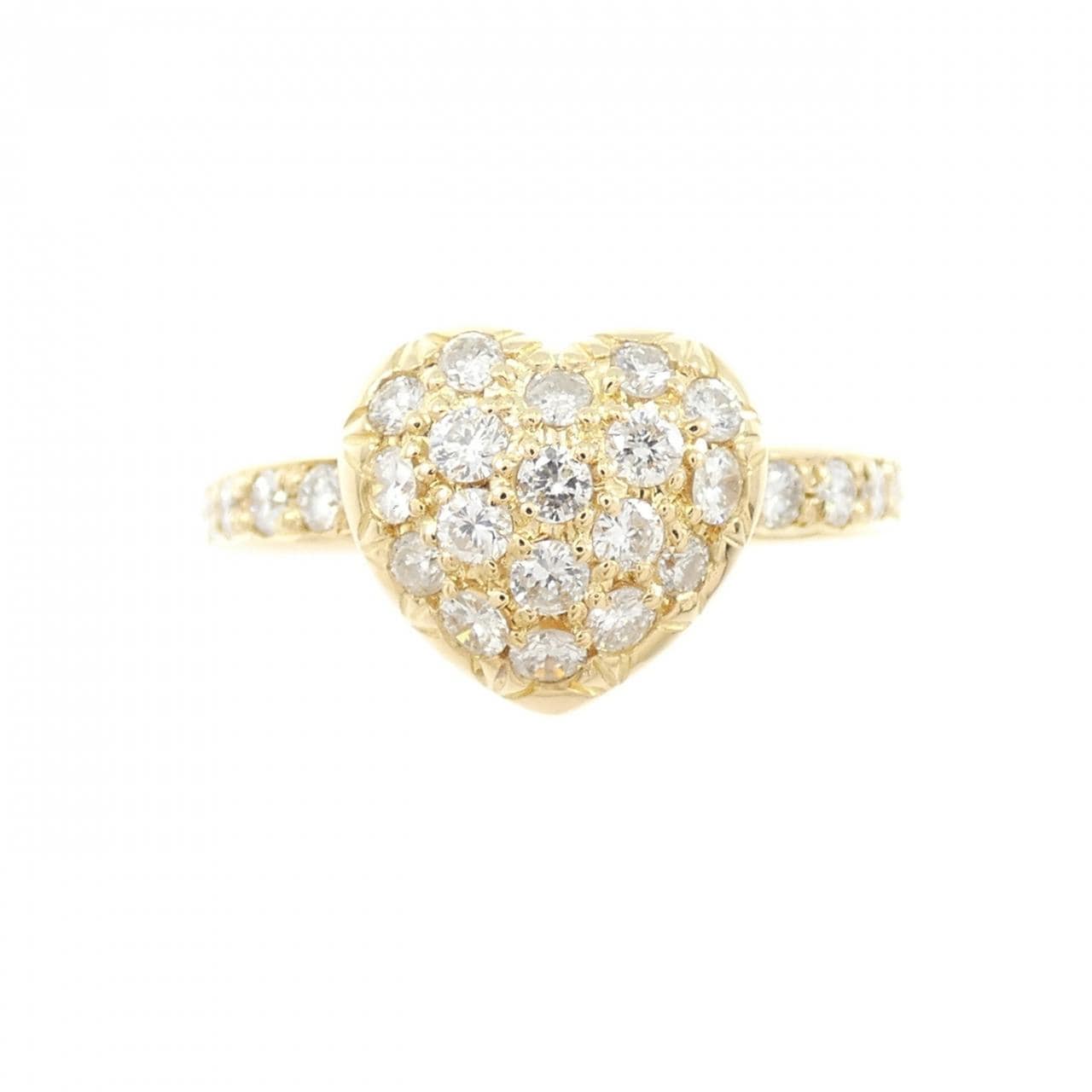 K18YG ハート ダイヤモンド リング 0.30CT